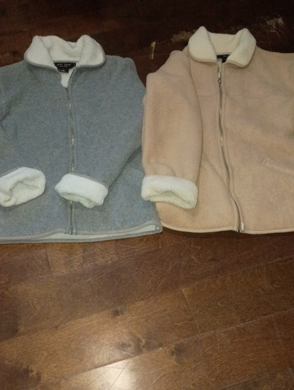 2 FU DA - Grey and TAN with Sherpa Collar, FALL OR WINTER JACKET, BEAUTIFUL, 💝.